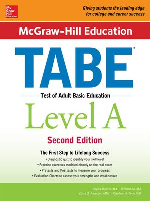 cover image of McGraw-Hill Education TABE Level A